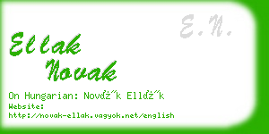 ellak novak business card